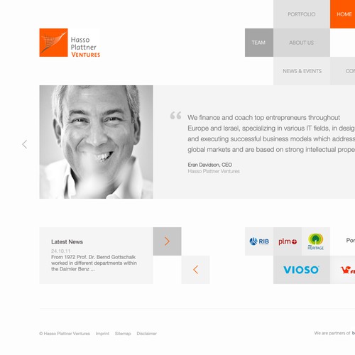 Clean & Modern webdesign wanted for Hasso Plattner Ventures