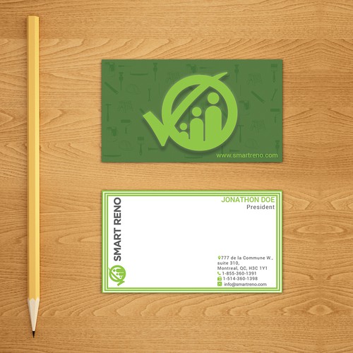 clean business card for constraction farm or Interior Design