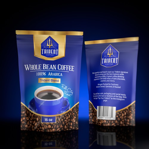 Beautiful package for Whole Bean Coffee