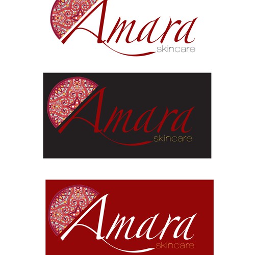 Create a beautiful, Indian Mandala inspired logo for Amara skincare.