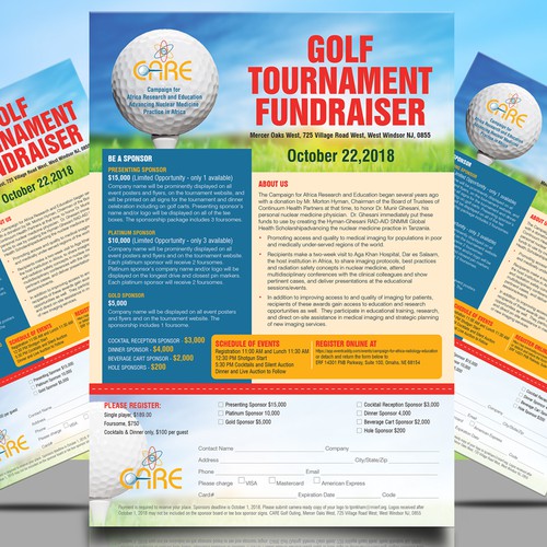 Golf Tournament Fundraiser and need an advertising brochure