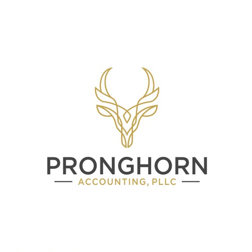 Pronghorn Logo in minimalist concept