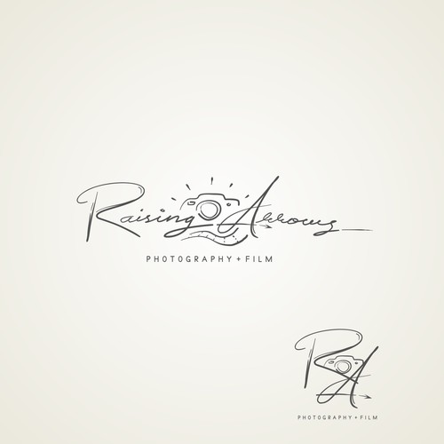 Script logo concept for Raising Arrows