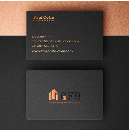 GFB Construction and Engineering Business Card