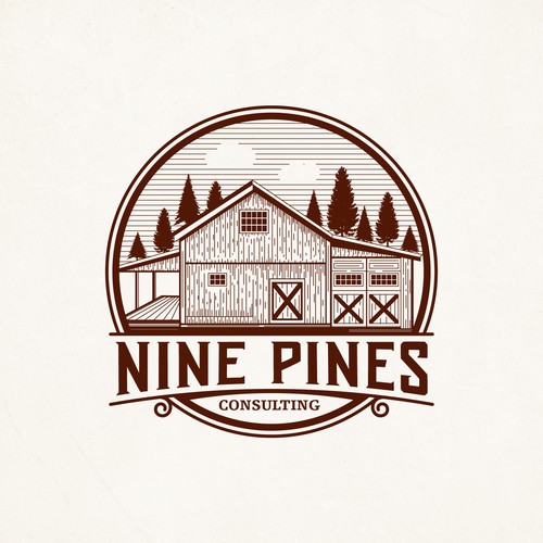 Logo design for Nine Pines Consulting brand.