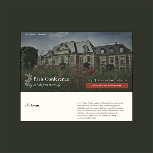 Conference Event Landing Page Design
