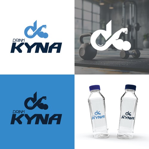 Protein water logo for gym/fitness