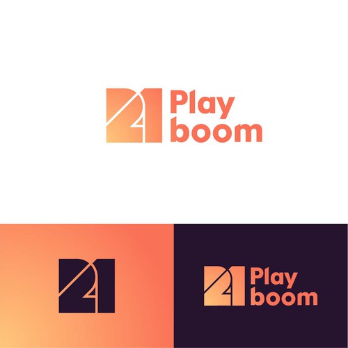 logo for 21 play boom