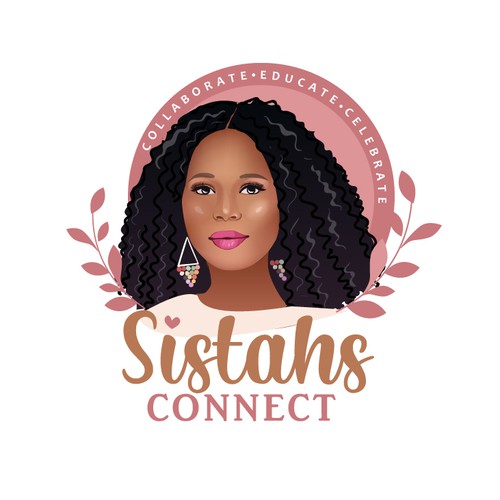 Portrait based logo for an online community and podcast targeting black women 