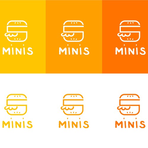 5 flavour for mini burger logo concept