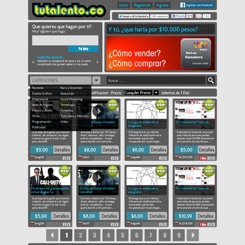 Create the next website design for tutalento.co