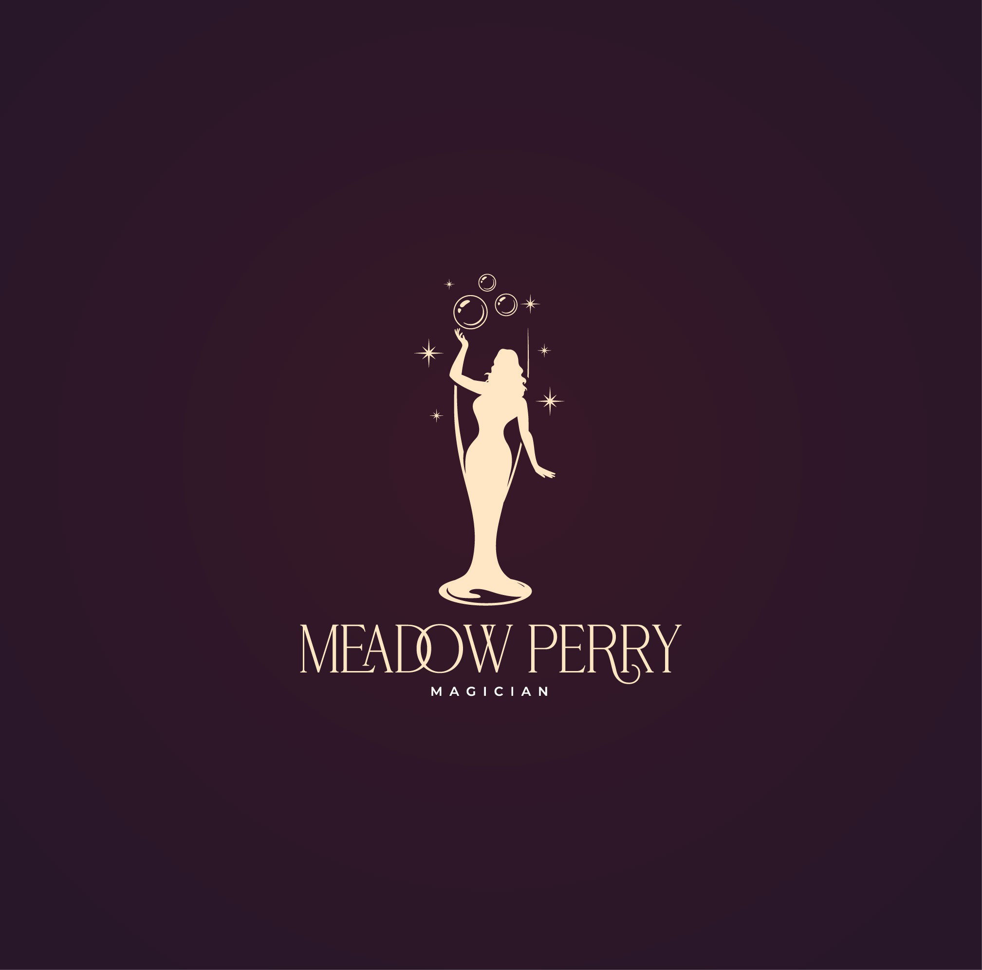 🥂Luxury Bubble Magician Logo- ✨️Sparkles and🫧 Champagne to a higher end client.