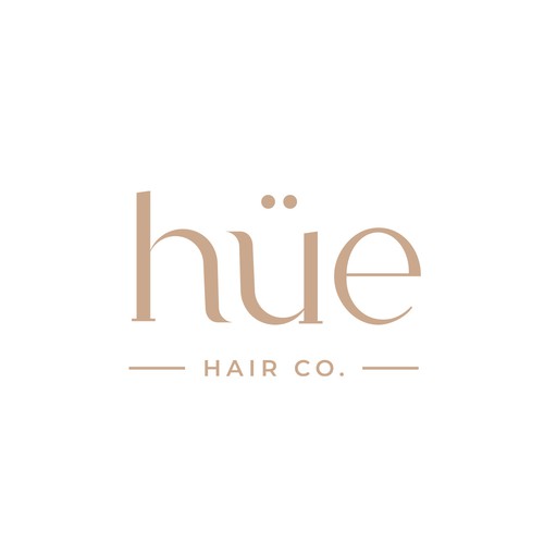 Custom made elegant typography for a hair salon
