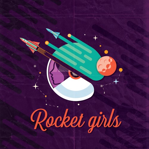 Retro futuristic logo 