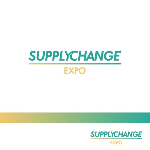 Modern, simple logo for Supply Change Expo