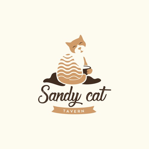 Calm and warm logo for a cafe bar