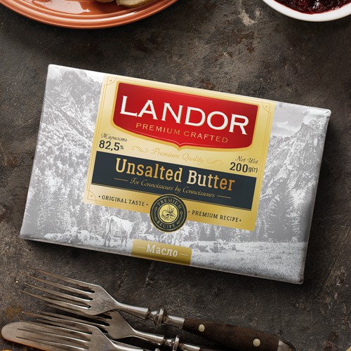 Premium butter packaging design