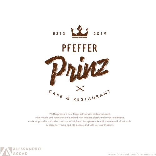 Retro logo concept for a cafe & restaurant