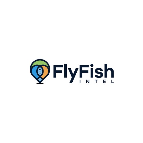 Intel Fly Fish Fishing Website Logo - Imaginative and Unique Design