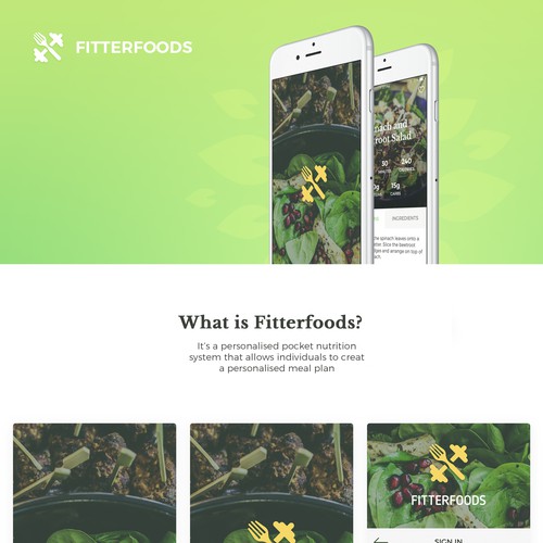 Fitness Nutrition iOS Application Design