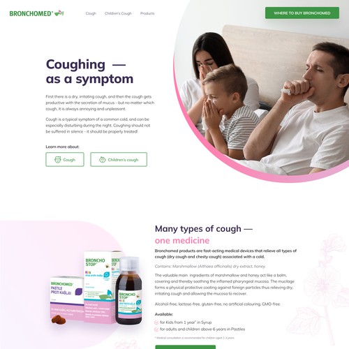 Bronchomed landing page