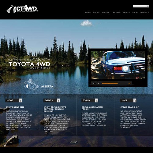 Canada Toyota 4WD Association needs a new website design