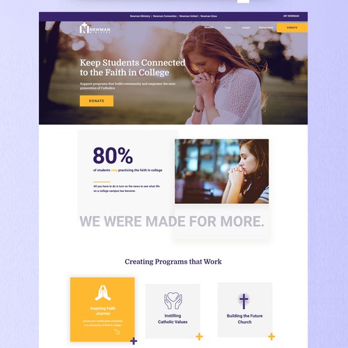 Non-profit Homepage design entry
