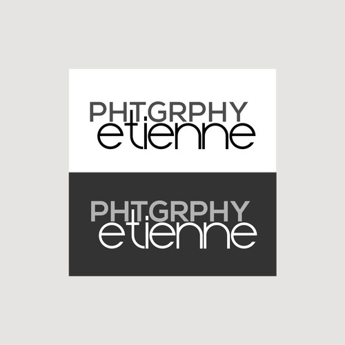 A minimalist logo for a photographer