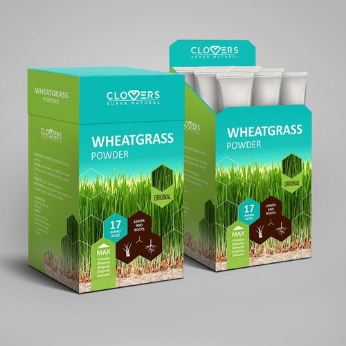 Packaging design for wheatgrass