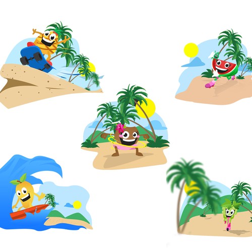 Create The Tropical Fruit Tribe and logo