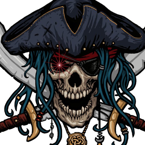 Pirate illustration for vaping liquid company