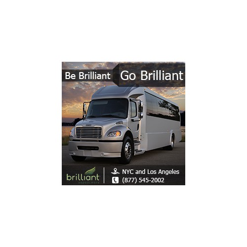 Square Banner ad for high end luxury ground transportation service (mercedes sprinters)