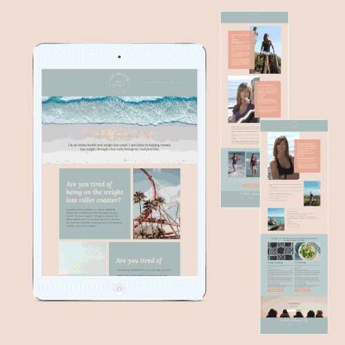 Website for a health & weight loss coach.