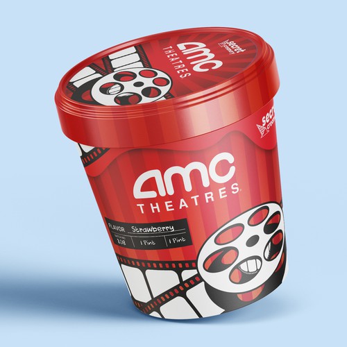 Movie Theatre Ice Cream Pint Design