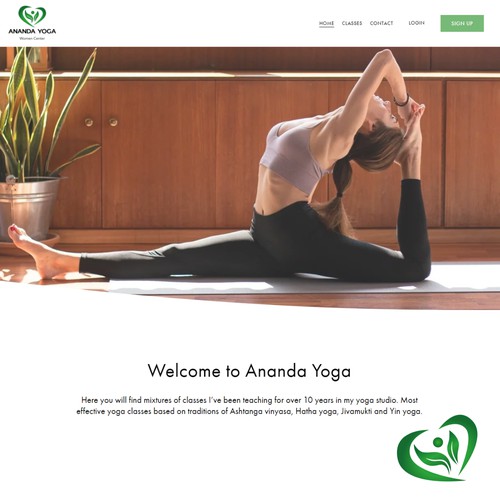 A Clean & Elegant Yoga Website Design