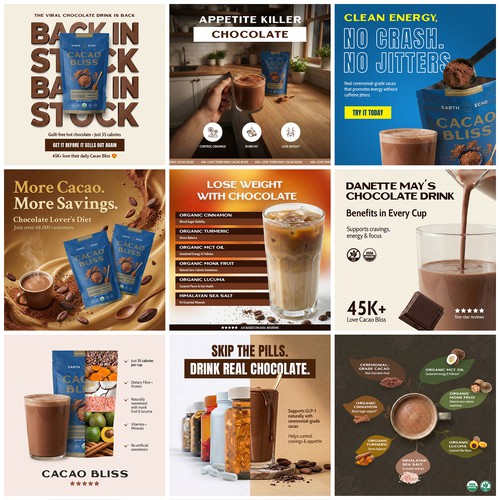 High-Converting Ad Creatives for Cacao Bliss