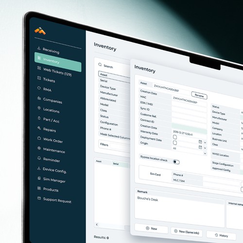 Web application UI