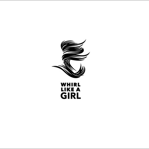 WHIRL LIKE A GIRL - Girl Power Brand - Tornado of Hair to Symbolize GIRL POWER - NO AI