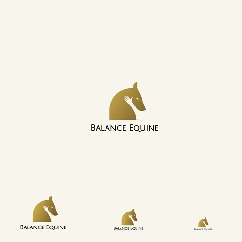 Negative Space Horse Logo