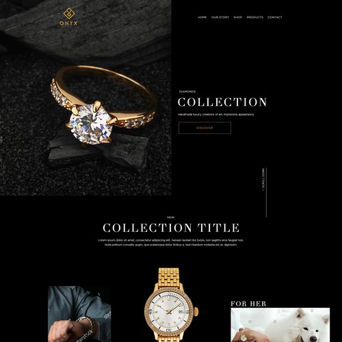 Create the most luxurious website for ONYX