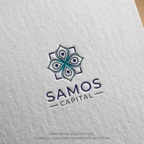 Samos Capital logo for New logo and branding for high end bespoke international mergers and acquisitions firm.