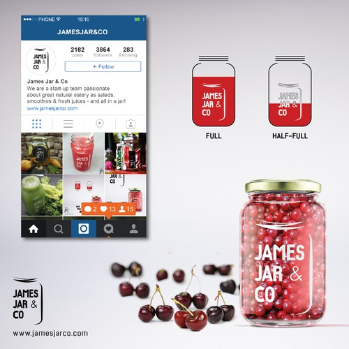 Logo concept for Food & Drink in a jar
