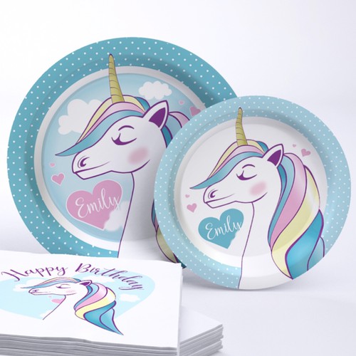 Unicorn party supplies design