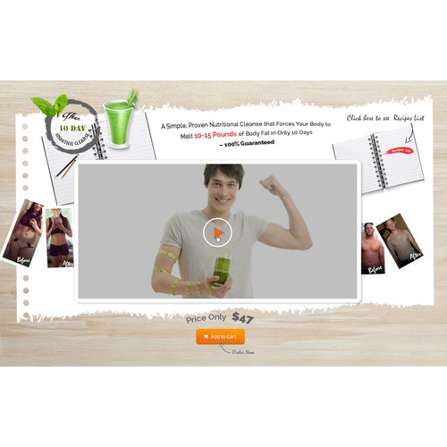 10 day smoothie cleanse landing page
