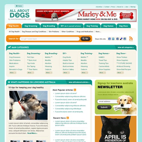 WANTED: Creative & Talented Designers for Dog website redesign