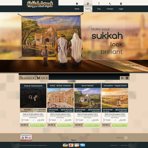 Sukkah Artwork needs a new website design