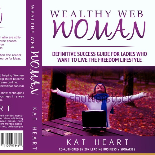 Create a stunning cover for Wealthy Web Woman
