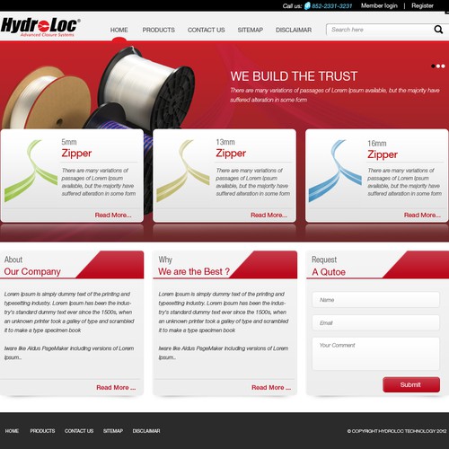 website design for HYDRO-LOC TECHNOLOGY LTD