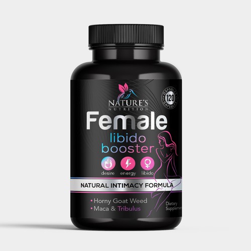 Dietary supplement label design for women