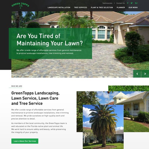 Website for a Landscaping Company